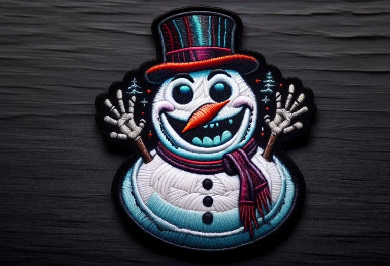 Grunge Style Horror-themed Snowman Visiting From Hell Lorara...