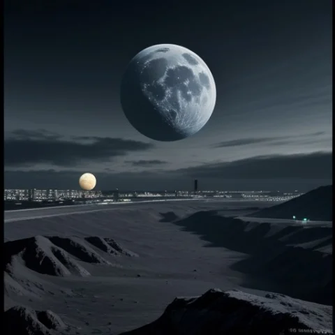 A City On The Moon. — Stable Diffusion AI Prompt: A city on the moon.