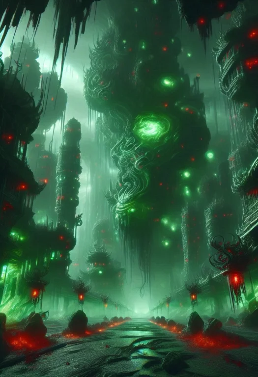 Emeraldmorph,fantasy Art Deco,cyberpunk City,abyssmerald, Da...