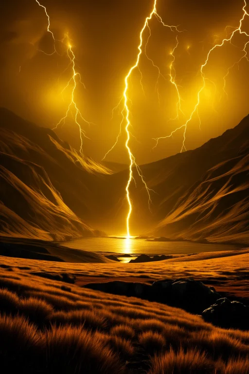 Beautiful Woman In The Edge Of A Highlands Storm, Where Ligh...