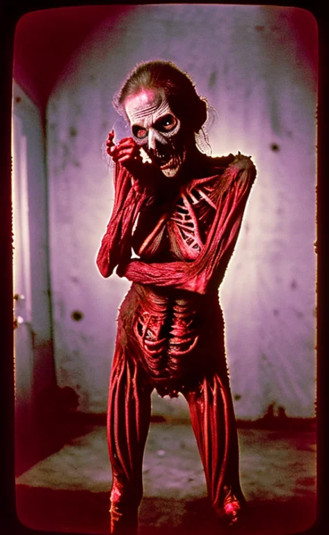 Horrific Amateur Photo Of A Deadite Evil Grandma, Super Deta...
