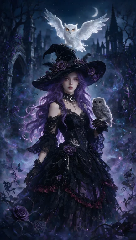 A Hyper-detailed Cinematic Portrait Of An Eerie Gothic Sorce...