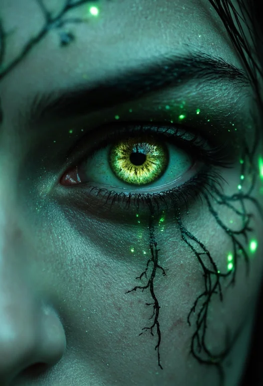 A Haunting, Up-close Image Of The Forest Witchs Eyes, Reflec...