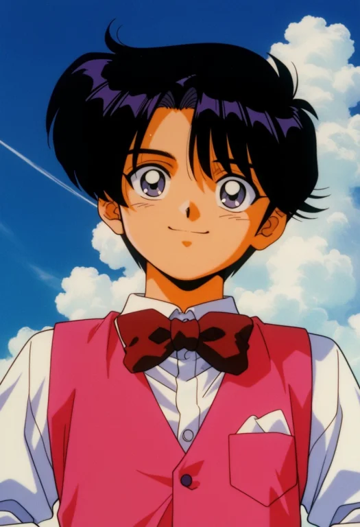 Masterpiece, Best Quality,1990s Retro Anime Style, Blue Sky,...