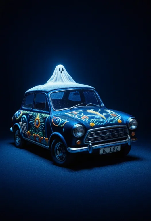 8k, Raw Digital Photo, A Vintage Retro Car Appearing As A Sh...