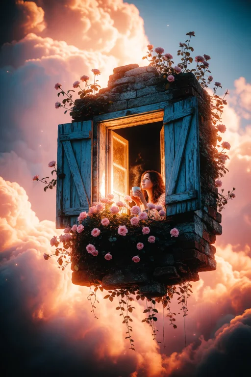 Zidiusart, A Breathtaking Fantasy Image Of A Rustic, Old Win...