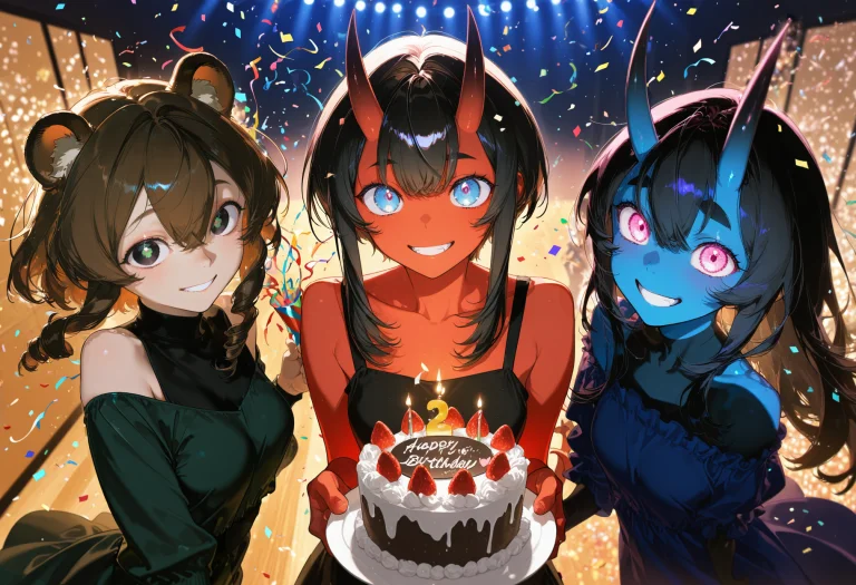 3girls, Multiplegirls, Party, Dress, Sorabr, Black Eyes, Clo...