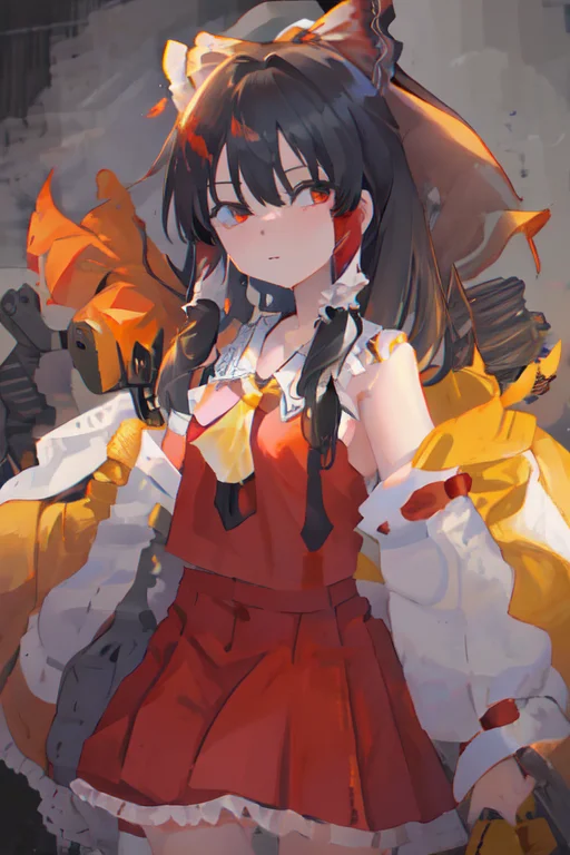 Best Quality, Masterpiece, Illustration, Reimu Hakurei, Red...