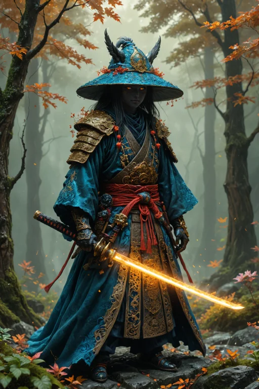 By Andy Kehoe And Julie Bell, Mage Wielding A Katana Lorakat...
