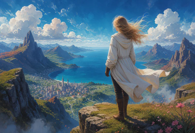 Vibrant Fantasy Illustration With Painterly Textures, Rich S...