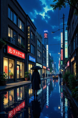 A Rainy Day In The City Beautiful Landscape, Evening, Woman,... — Stable Diffusion AI Prompt: a rainy day in the city beautiful landscape, evening, woman, very intricate, ver...