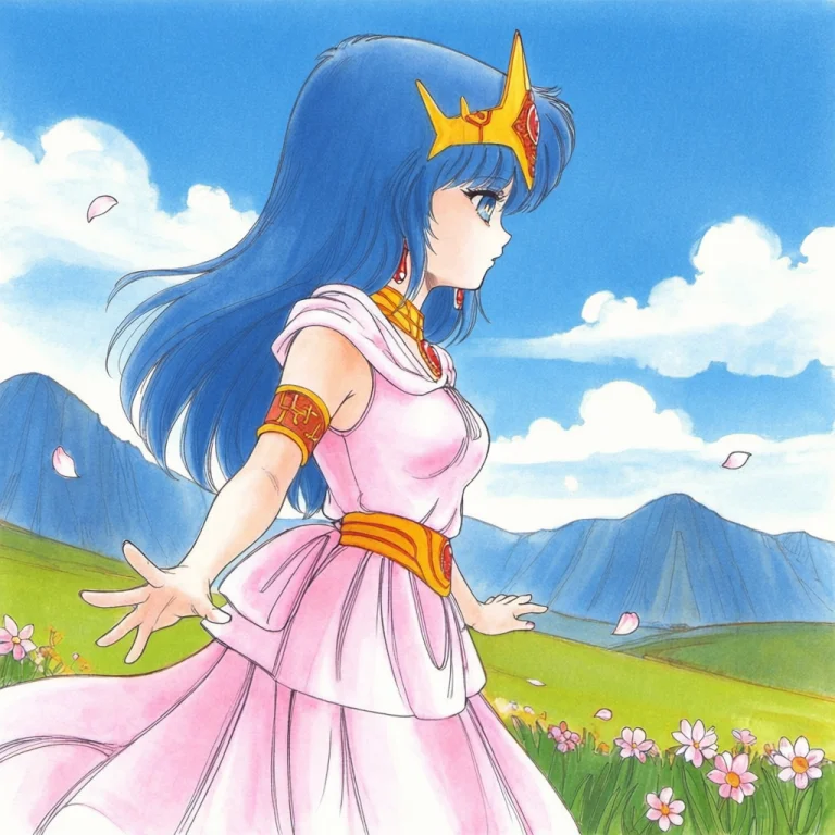 Lorarcselinaanima002, From Side, Solo, Watercolor Medium, Se...