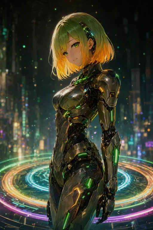 A Single Anime-style Young Woman Is Shown In A Dramatic Low-...