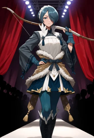 Masterpiece, Best Quality, Score7, Score8, 1girl, Solo Hand... — Stable Diffusion AI Prompt: masterpiece, best quality, score_7, score_8, 1girl, solo hand on own hip, holdin...