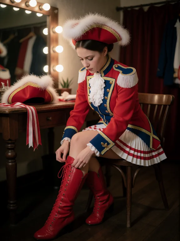 Cinematic, Ultra-realistic Photo, Backstage Preparation Outf...