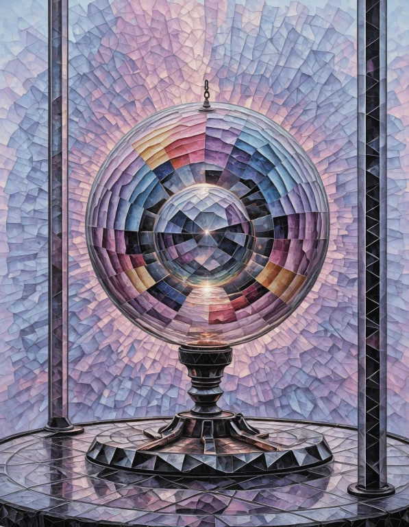 Crym0spai, Crystal Orb, Glass Stand, Lens Flare, Rainbow Pat...