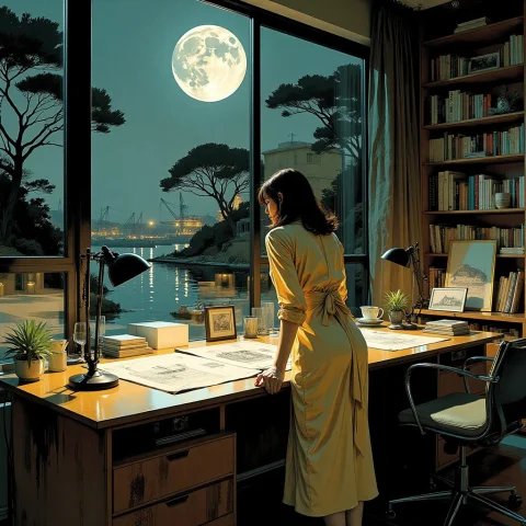 1970s Retro Stype. The Effect Of Abstraction - Yaiwrk. Yfg-a... — FLUX AI Prompt: 1970s retro stype. The effect of abstraction - yaiwrk. YFG-Asak. A film noir cin...