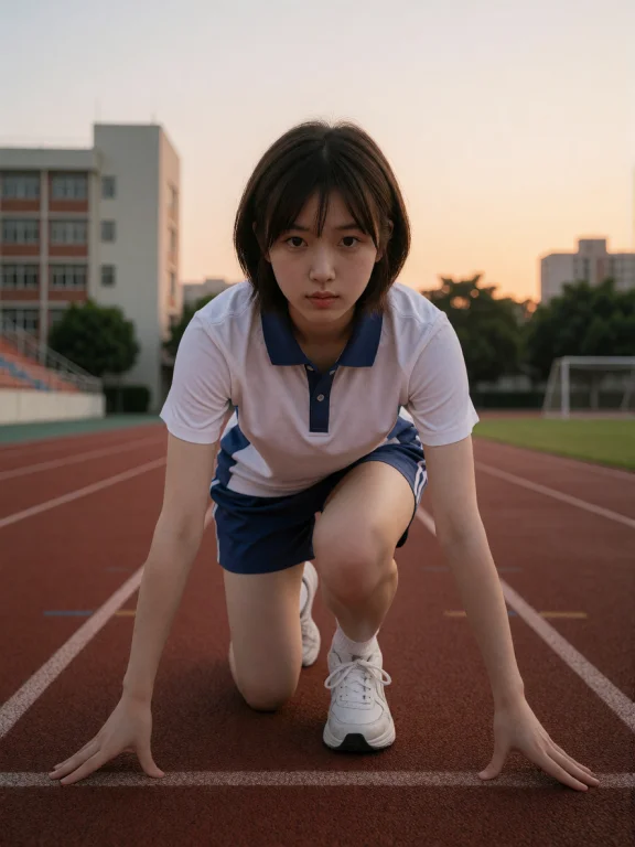 Cinematic, Ultra-realistic Photo, Dash At The Athletic Field...