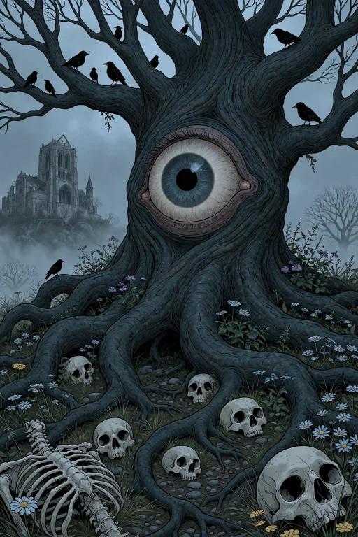Gr4venbloom, Enormous Human Eye Growing From The Trunk Of An...