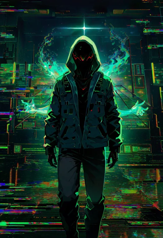 1 Hologram Spirit, Ambiguous Gender, Jacket, Hood, Hidden Fa...