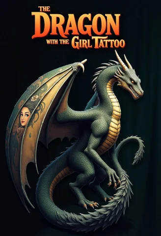Generate A Detailed Movie Poster For The Dragon With The Gir... — FLUX AI Prompt: Generate a detailed movie poster for "The Dragon with the Girl Tattoo." The post...