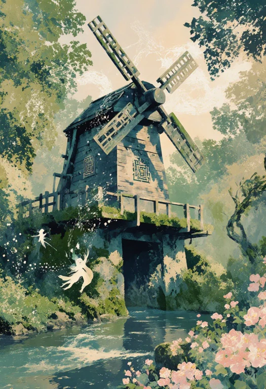 New Age Art Style Where Anime Meets Folklore Illustration, A...