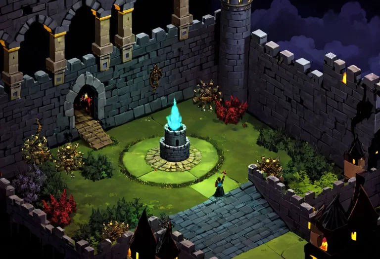 Isometric Landscape, A Boss Battle In A Huge Castle, Dark Mo...