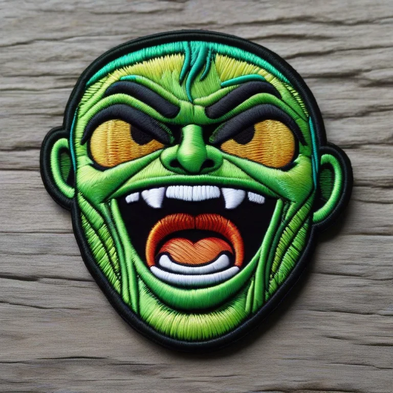 Screaming Face, Green Character, Screaming Green Face, Carto...