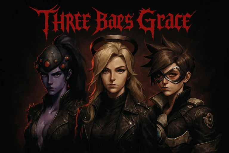 Widowmaker, Mercy And Tracer From Overwatch Posing For Metal...