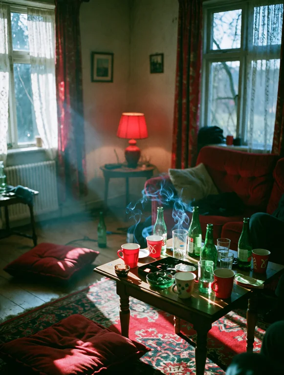 Grin35, Empty Living Room After A Crowded House Party, Aband...