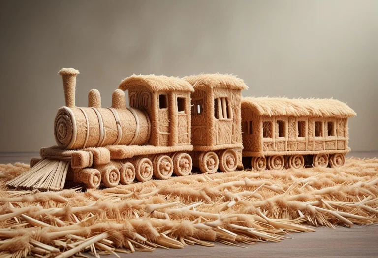 Train Made Of Straw