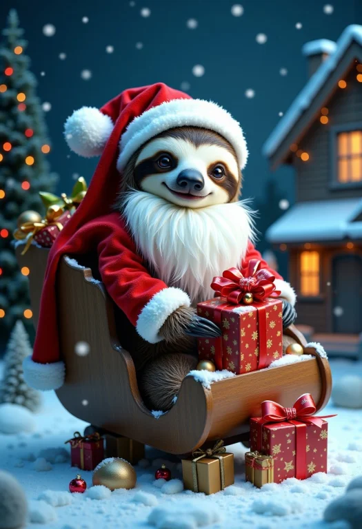 Ck-sl0thmas,, A High Quality Digital Image Of Sloth Santa Si...