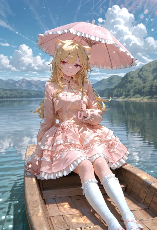 1girl, Solo, Lazypos, Anime-style, Detailed Background, Vibr...