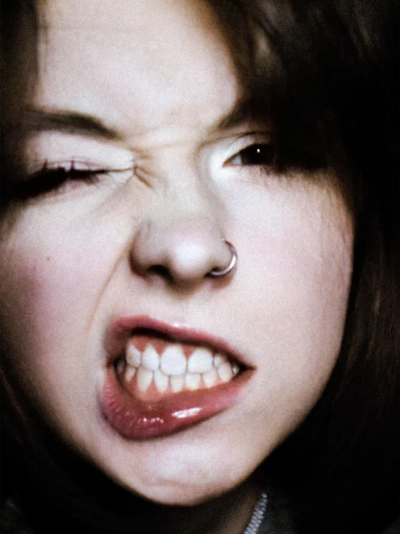Kodak Portra 400 Film Photo, Grainy. Xtreme Close-up The 18-...