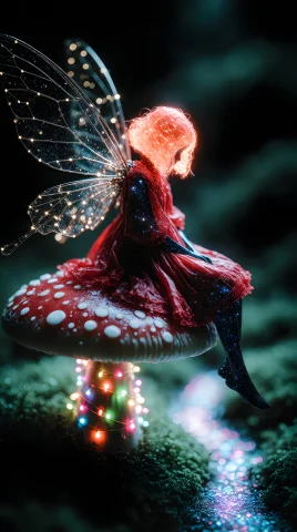 Zidiusart, A Majestic Ethereal Fairy Sitting Gracefully Atop... — Stable Diffusion AI Prompt: zidiusArt, a majestic ethereal fairy sitting gracefully atop a giant, whimsical...