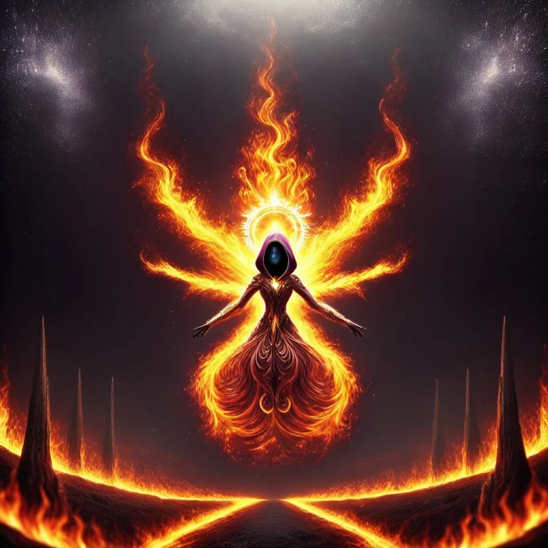 A Godlike Supreme Deity Version Of A Small Cloaked Spellcast...