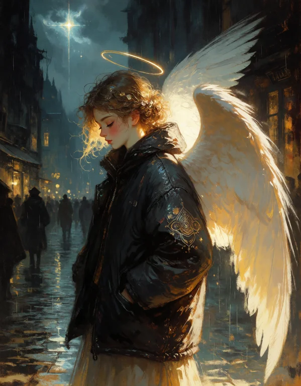 Grimmspaint, Splashpastodaal, A Young Angel Woman With Large...