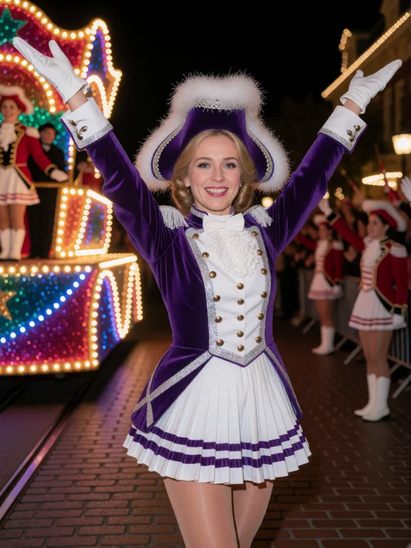 Cinematic, Ultra-realistic Photo, Night Parade Finale Outfit...