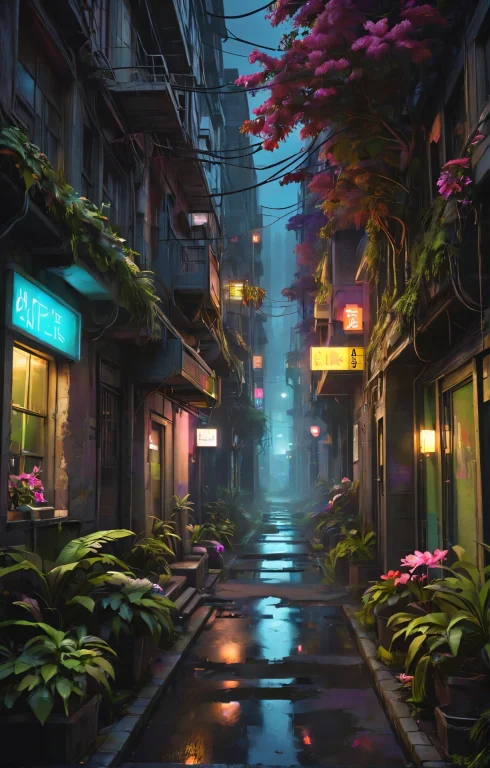 Cyberpunk Aesthetic, A Beautiful Alley, Urbex, City, Crystal...