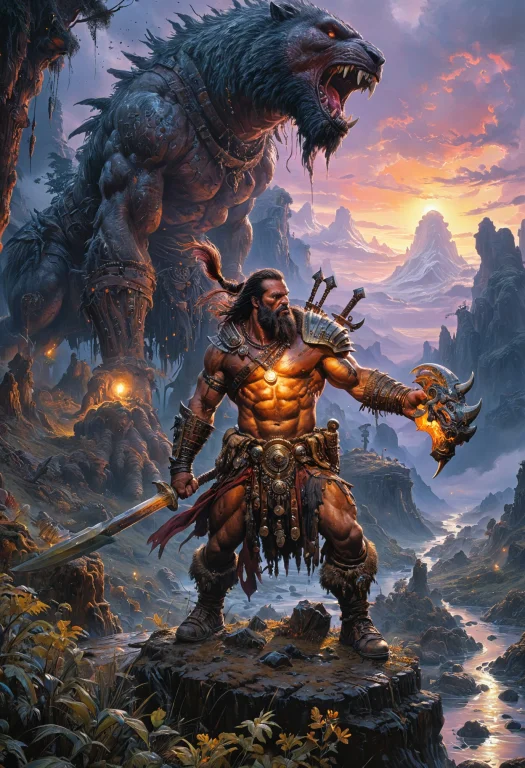 Fantasy World, Fantasy Barbarian Warrior, Fantasy Creatures,...
