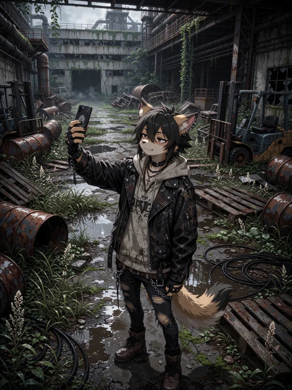 A Highly Detailed Digital Anime Illustration Of An Anthropom...