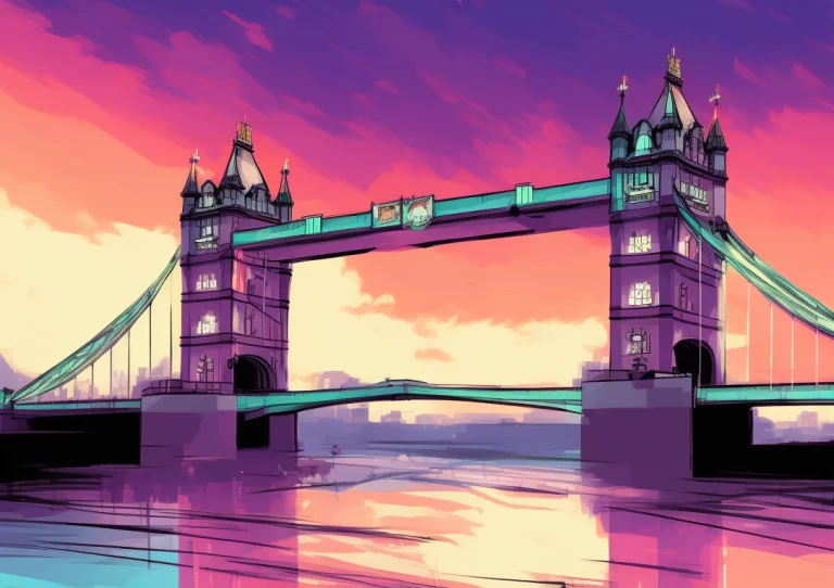 Colorful Tower Bridge, Inkpunklandscapes7682