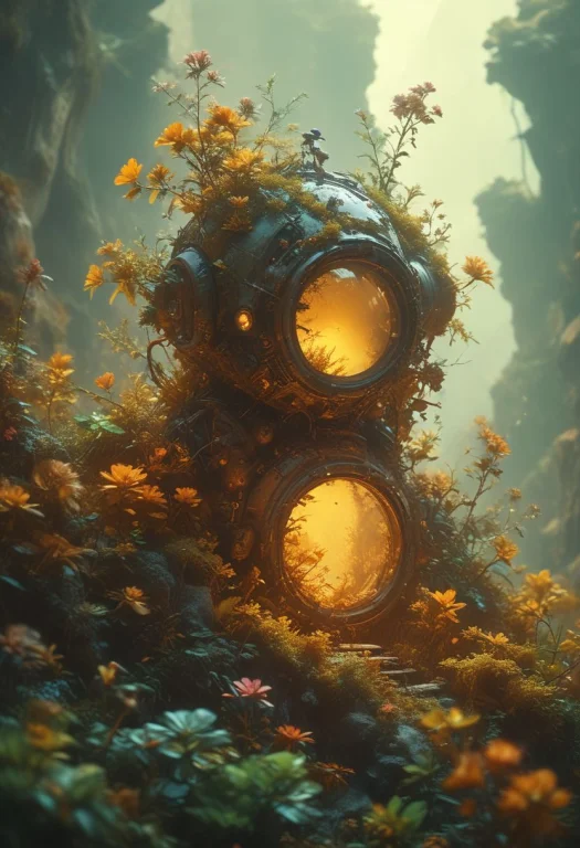 Stunning Sci-fi Fantasy Landscape Replete With Flora. Wonder...