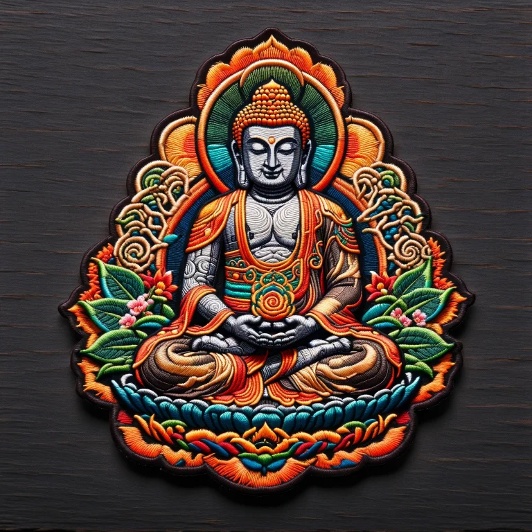 Ral-embroideredpatch, Amitabha Buddha. Loraral-embroideredpa...