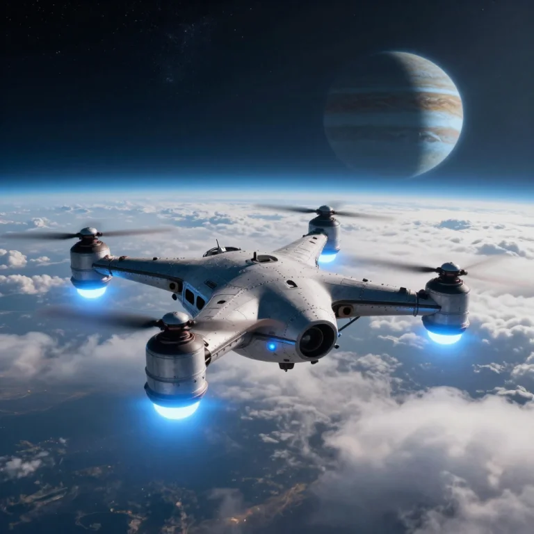 This Is A Digital Image Depicting A Futuristic, Multi-rotor...