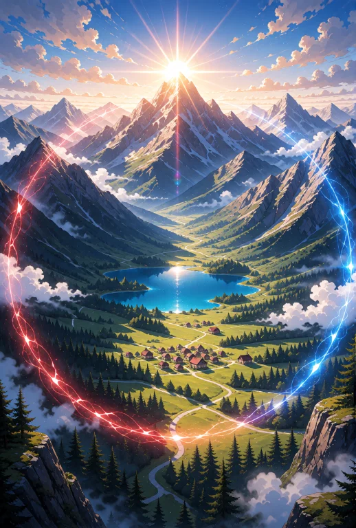 A Breathtaking Cinematic Landscape Of A Vast Mountain Range...