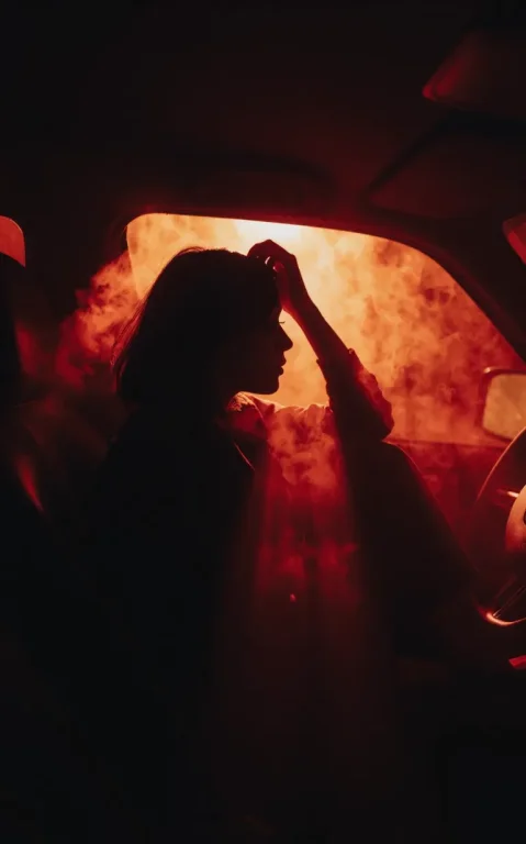 A Cinematic, Atmospheric Photograph Captured From The Back S...