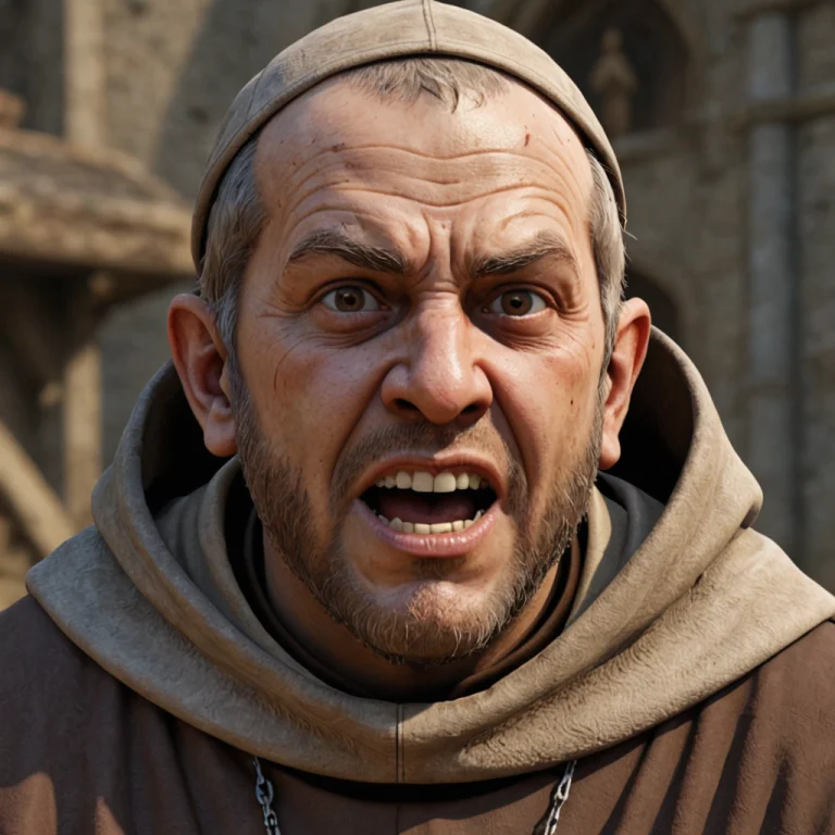 Xmn-2yc-rto Friar Character Close Up Surprised