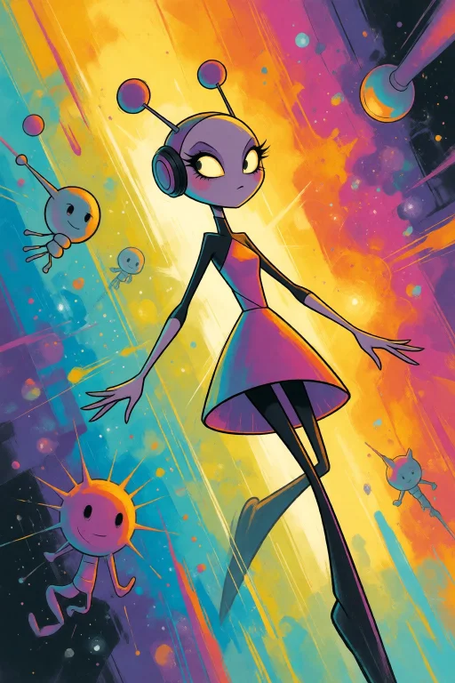 Strangedaal. Mika Pikazo, Android, Outer Space, Glowing, Col...