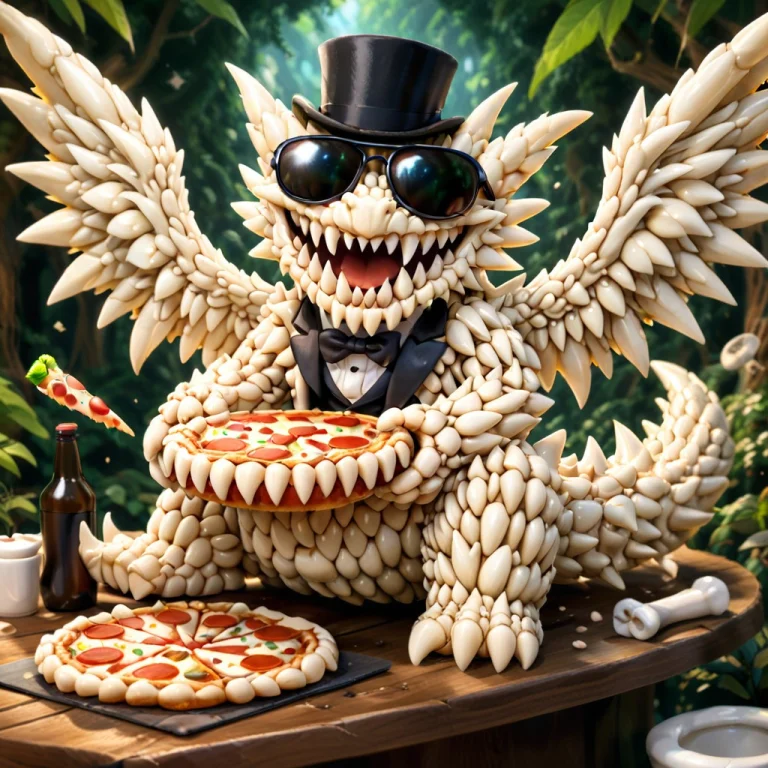 Madefromteef, Made Of Teeth, Cute White Dragon Made Out Of T...